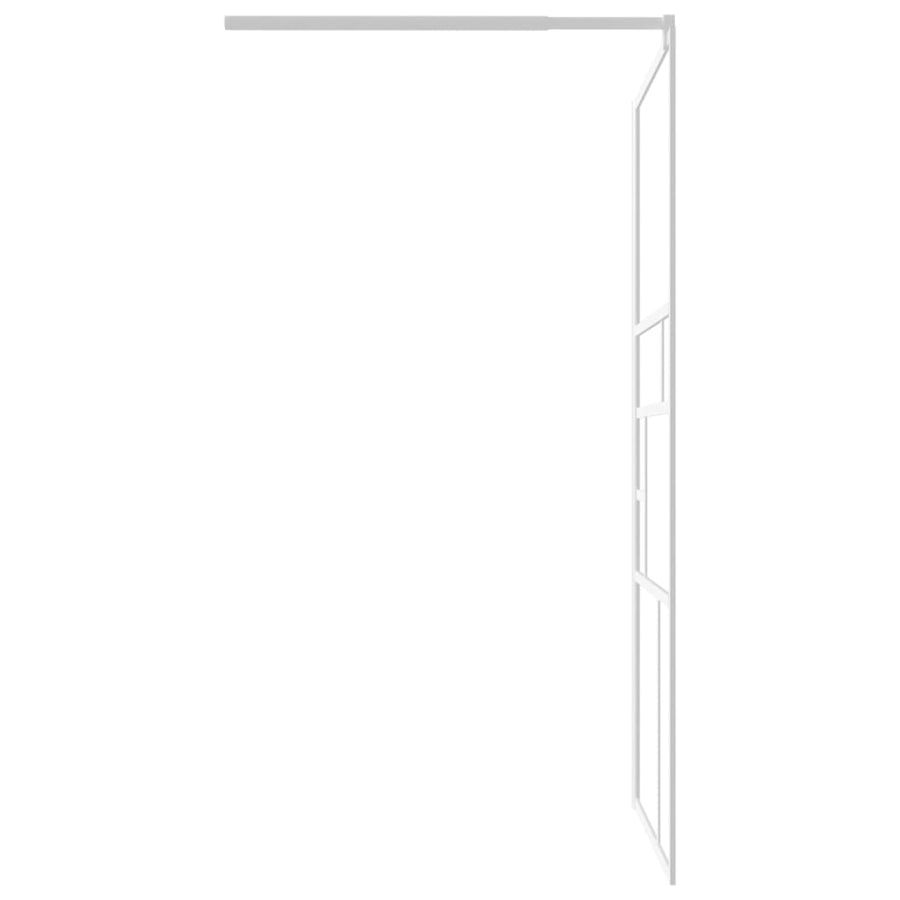 Inloopdouchewand 100x195 cm ESG-glas wit 100 x 195 cm Wit