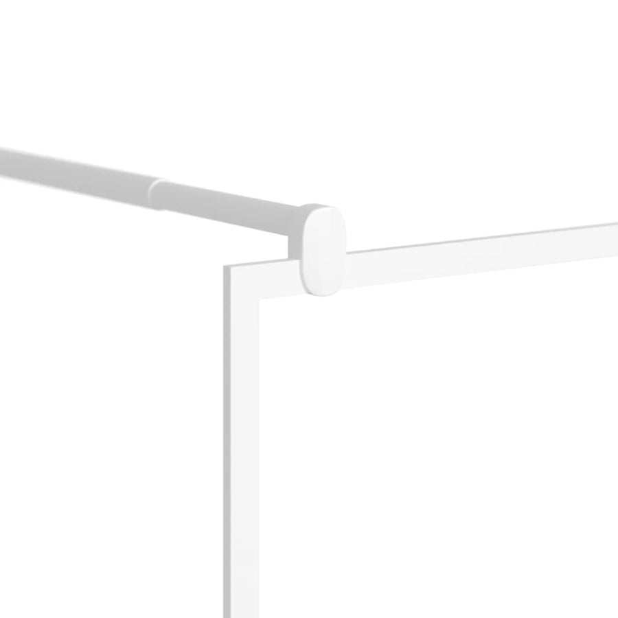 Inloopdouchewand 100x195 cm ESG-glas wit 100 x 195 cm Wit