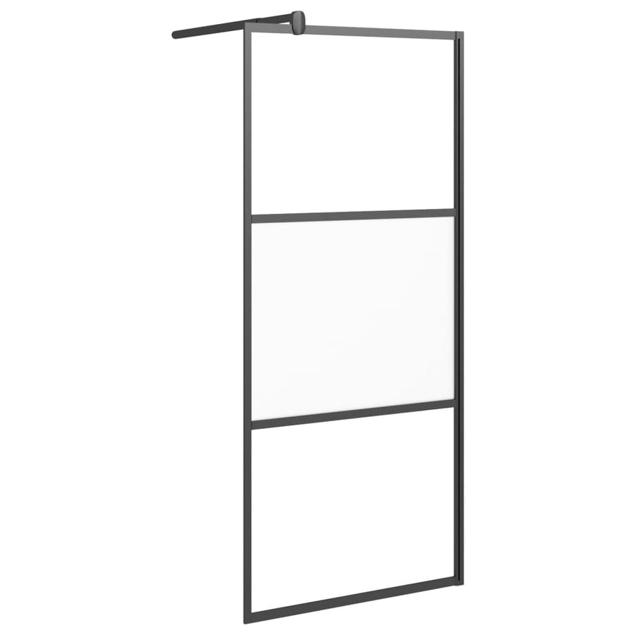 Inloopdouchewand Esg-Glas 80 x 195 cm Zwart Halfmat