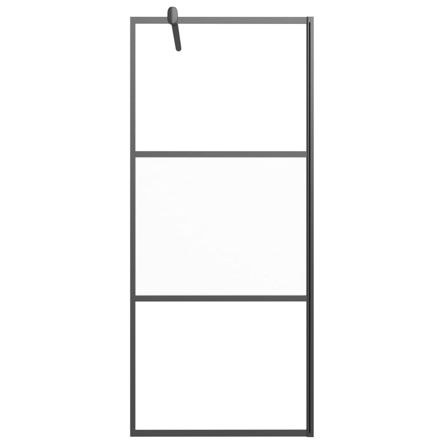 Inloopdouchewand Esg-Glas 80 x 195 cm Zwart Halfmat
