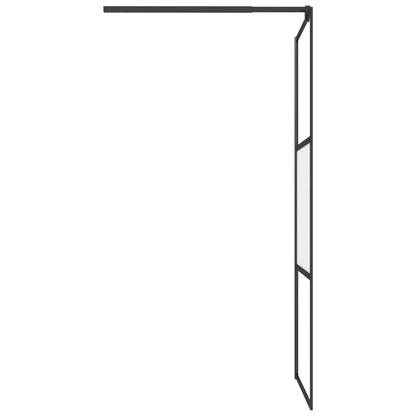 Inloopdouchewand Esg-Glas 80 x 195 cm Zwart Halfmat
