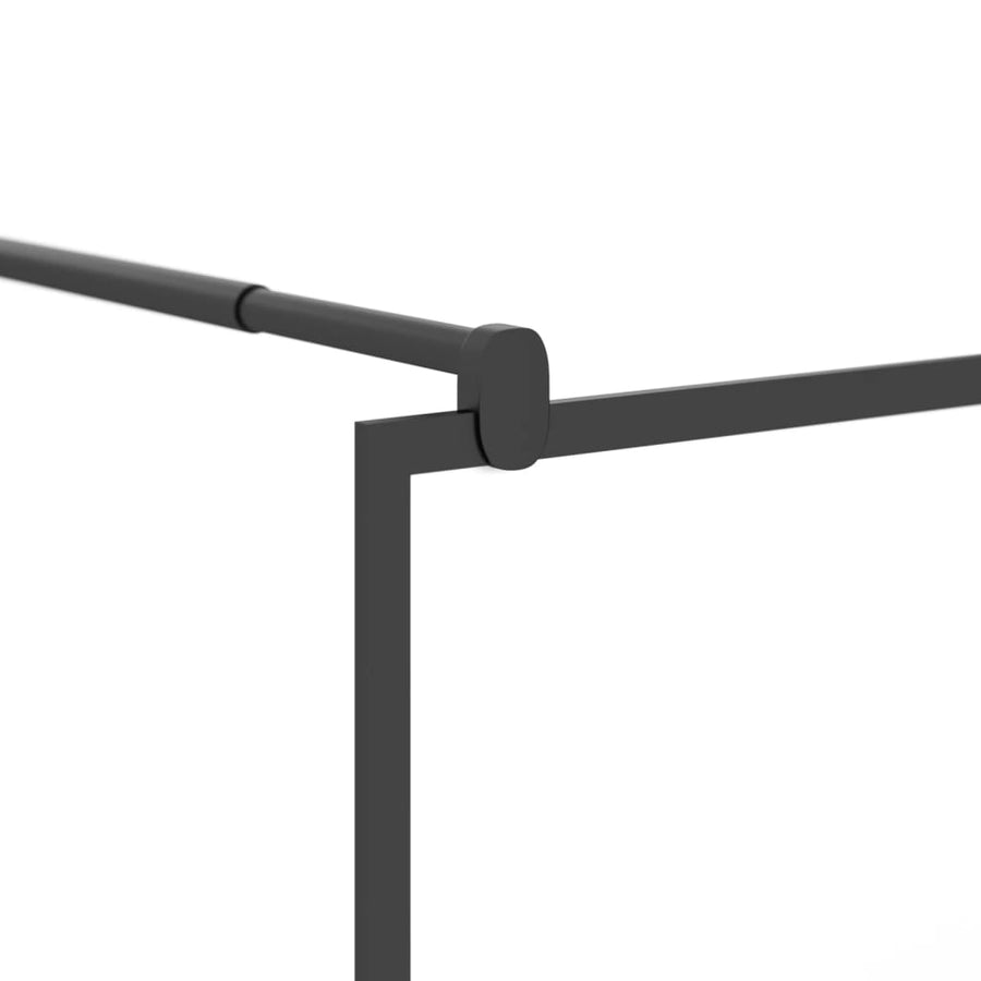 Inloopdouchewand 100X195 Cm Halfmat Esg-Glas Zwart 100 x 195 cm
