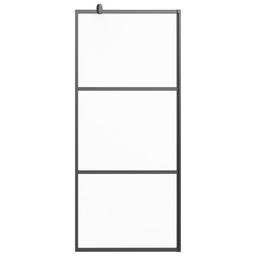 Inloopdouchewand Esg-Glas 80 x 195 cm Zwart Mat