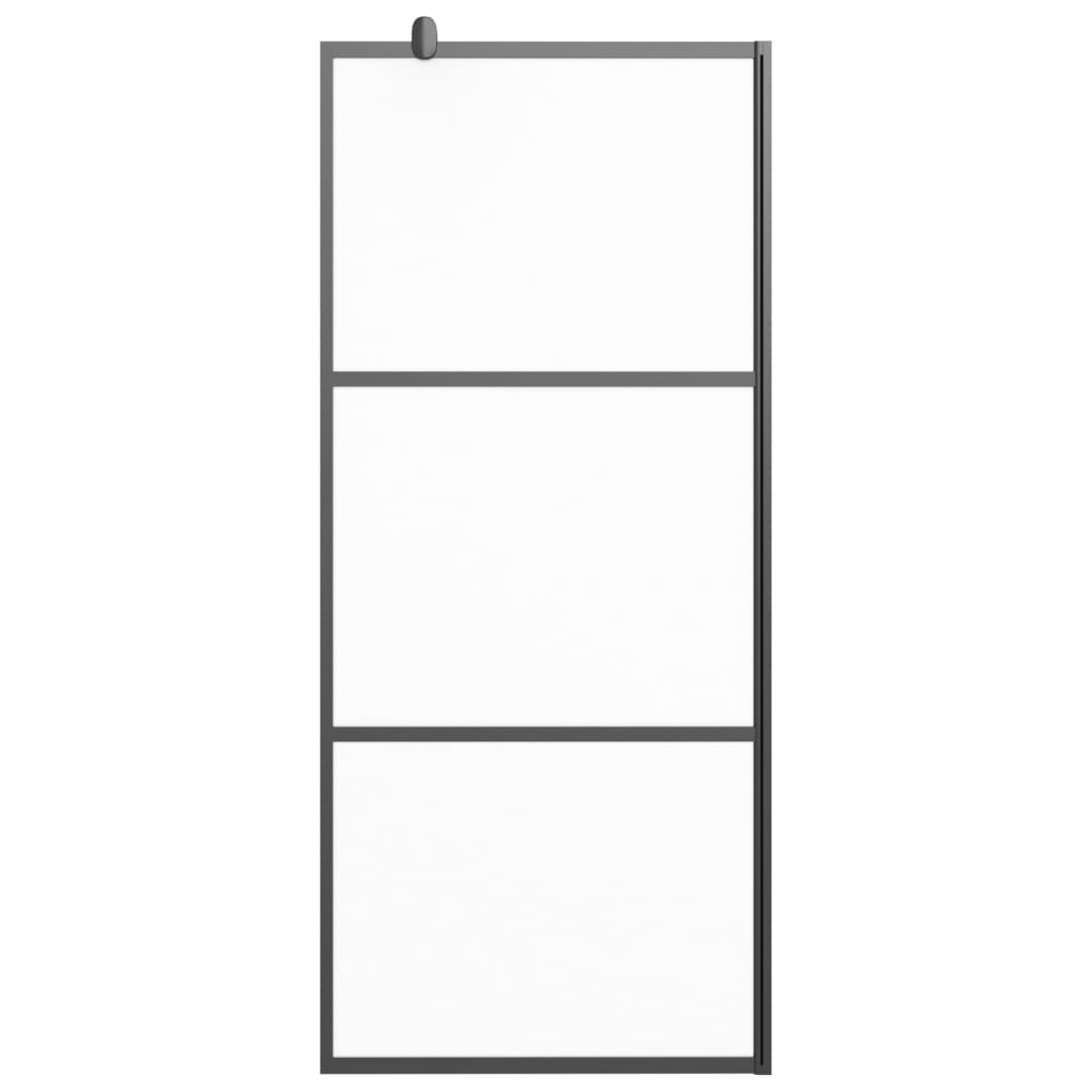 Inloopdouchewand Esg-Glas 90 x 195 cm Zwart Mat
