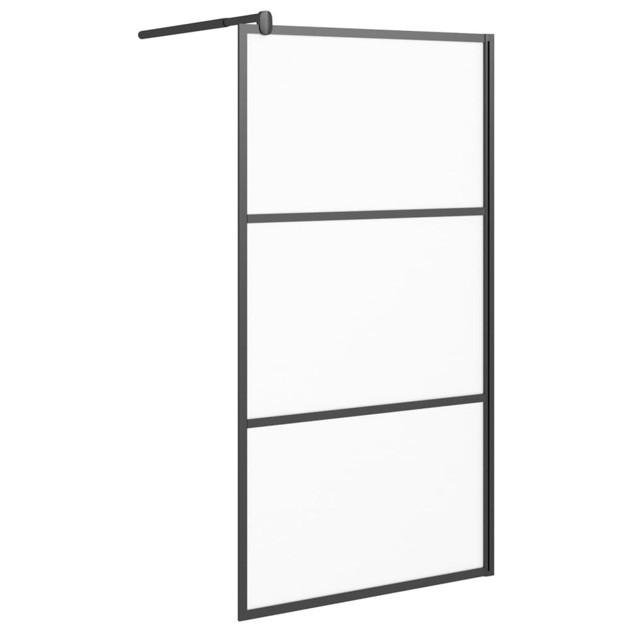 Inloopdouchewand Esg-Glas 100 x 195 cm Zwart Mat