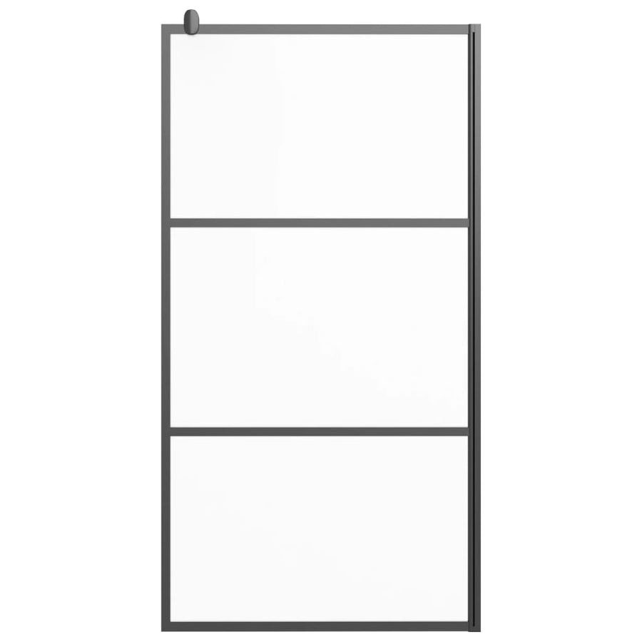 Inloopdouchewand Esg-Glas 100 x 195 cm Zwart Mat