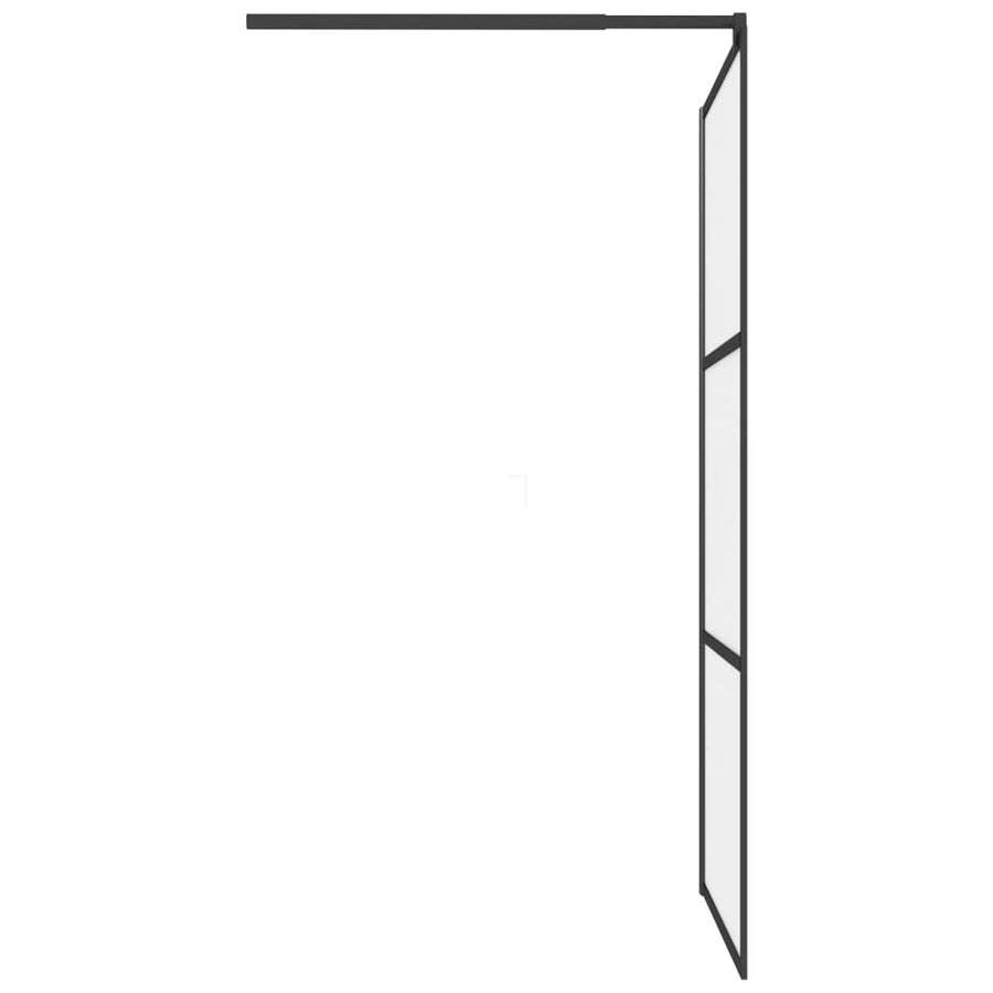 Inloopdouchewand Esg-Glas 100 x 195 cm Zwart Mat