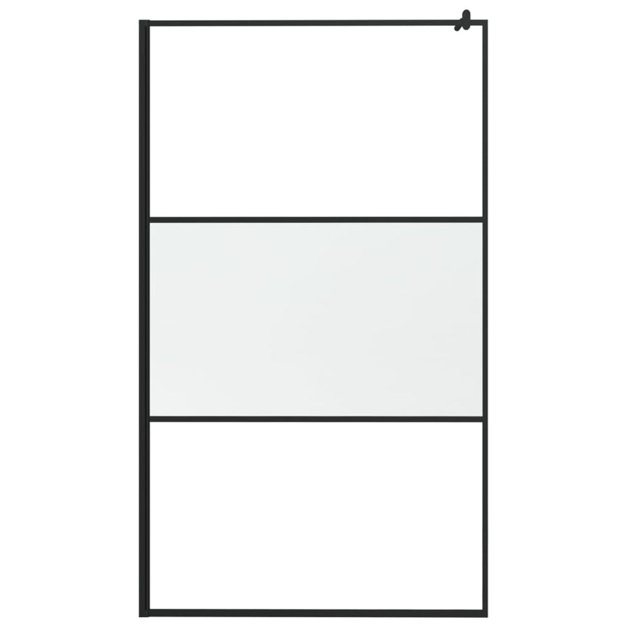 Inloopdouchewand Esg-Glas 115 x 195 cm Zwart Mat