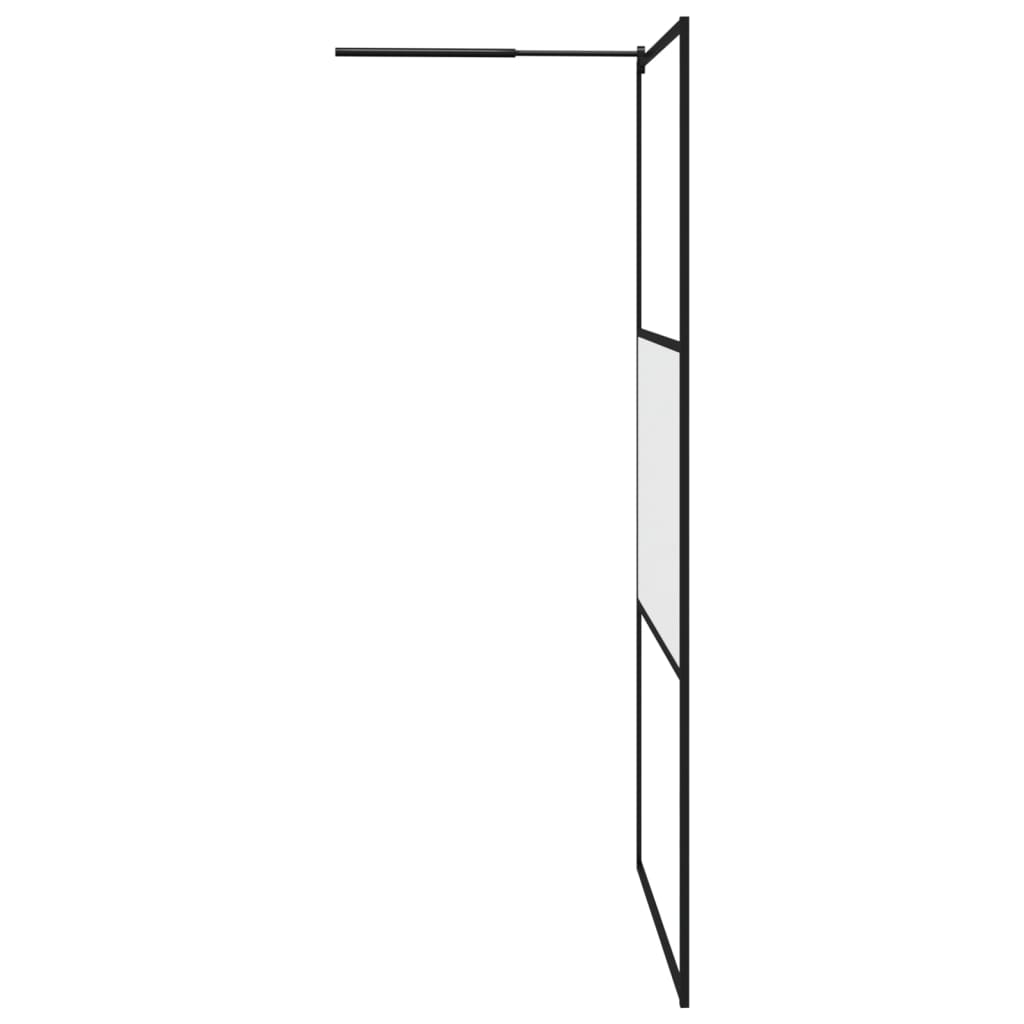 Inloopdouchewand Esg-Glas 115 x 195 cm Zwart Mat