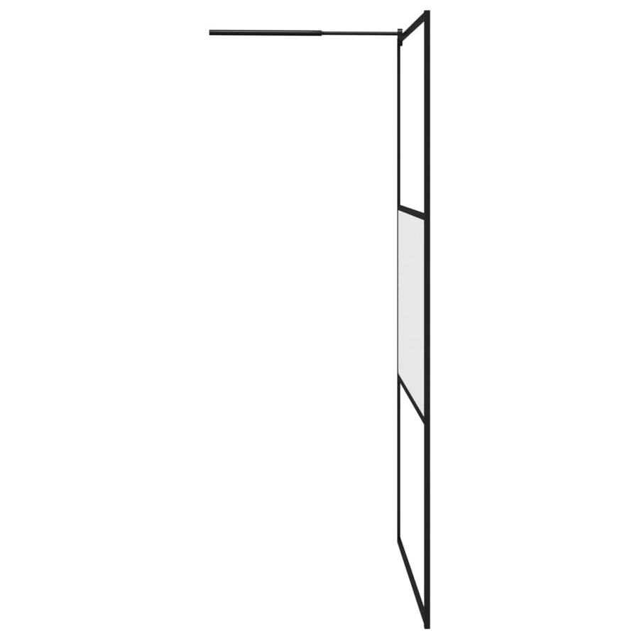 Inloopdouchewand Esg-Glas 115 x 195 cm Zwart Mat
