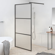 Inloopdouchewand 115x195 cm mat zwart ESG-glas