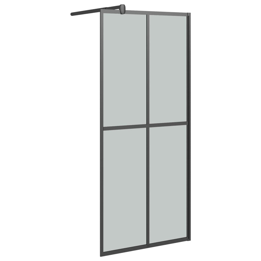 Inloopdouchescherm Donker Gehard Glas 80 x 195 cm Zwart