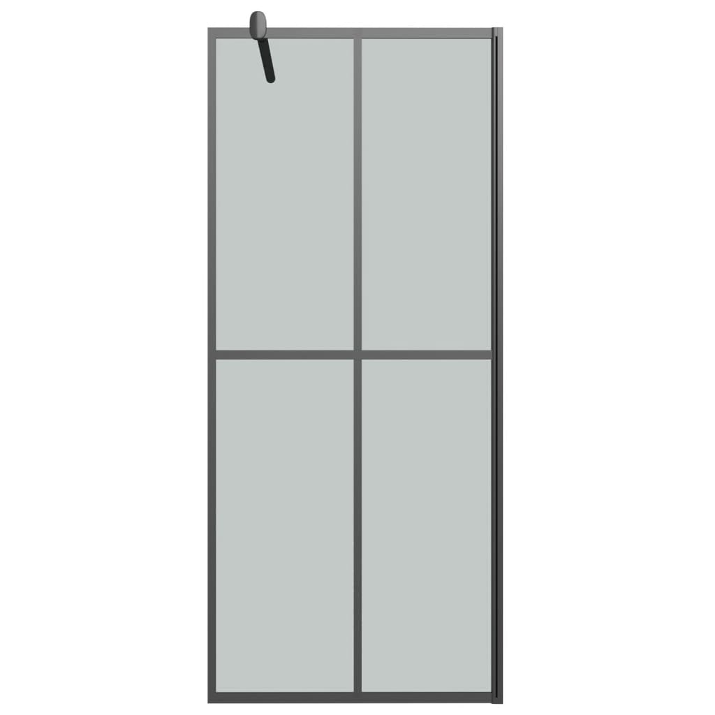 Inloopdouchescherm Donker Gehard Glas 80 x 195 cm Zwart