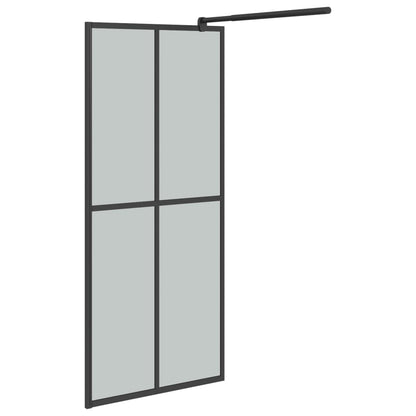 Inloopdouchescherm Donker Gehard Glas 80 x 195 cm Zwart