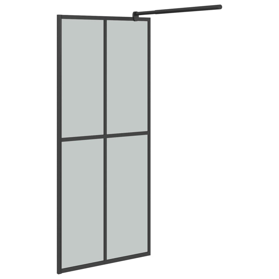 Inloopdouchescherm Donker Gehard Glas 80 x 195 cm Zwart