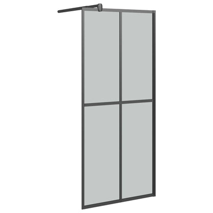 Inloopdouchescherm Donker Gehard Glas 90 x 195 cm Zwart