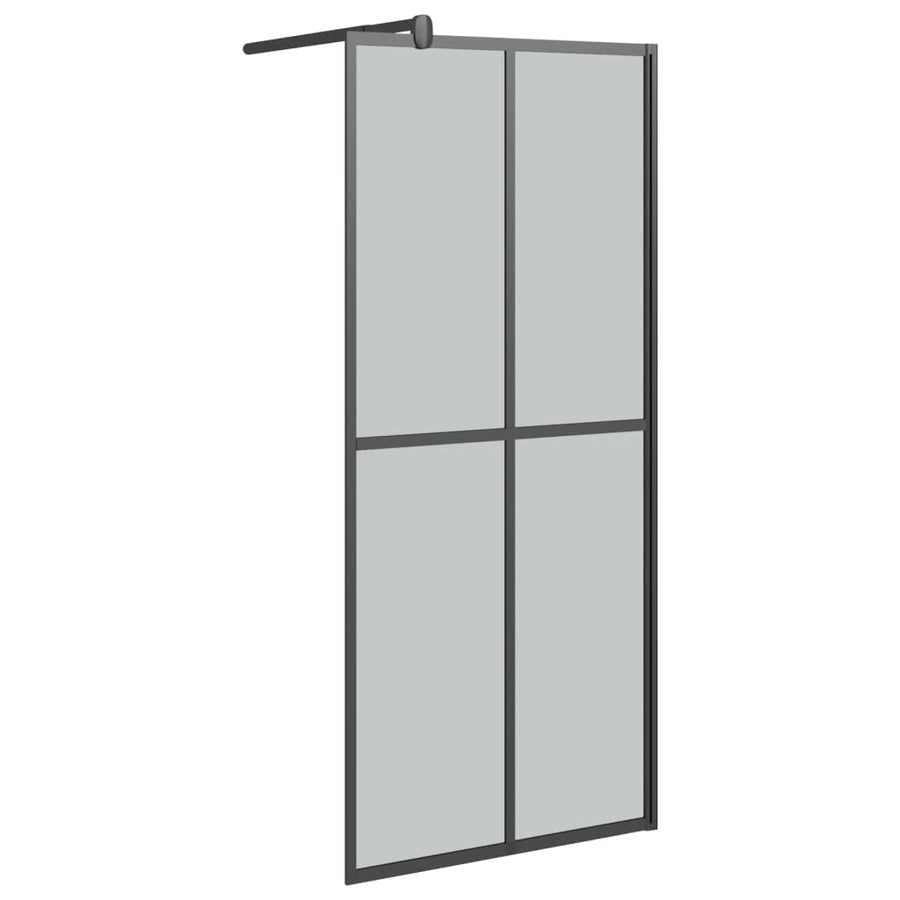 Inloopdouchescherm Donker Gehard Glas 90 x 195 cm Zwart