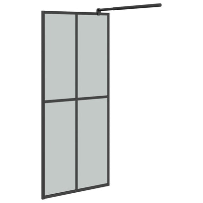 Inloopdouchescherm Donker Gehard Glas 90 x 195 cm Zwart