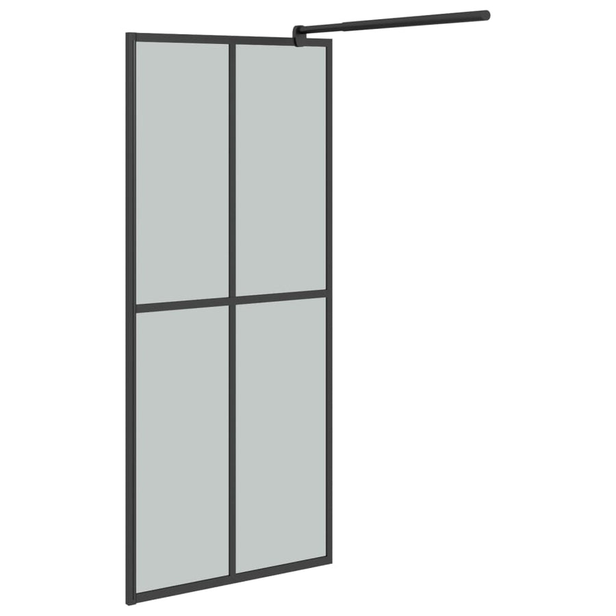 Inloopdouchescherm Donker Gehard Glas 90 x 195 cm Zwart