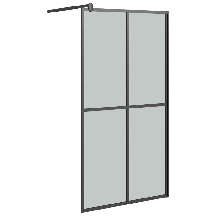 Inloopdouchescherm Donker Gehard Glas 100 x 195 cm Zwart