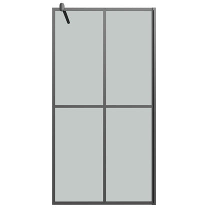 Inloopdouchescherm Donker Gehard Glas 100 x 195 cm Zwart