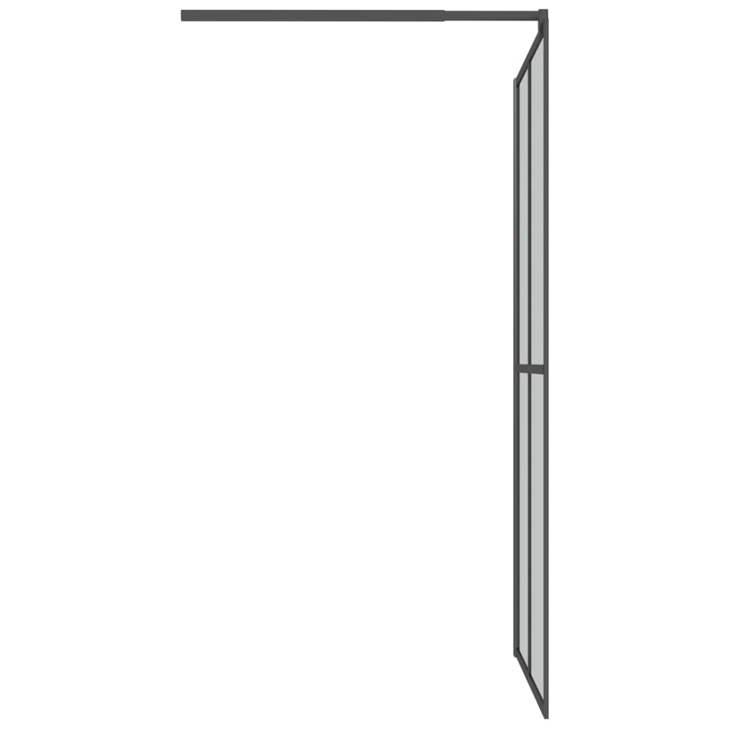 Inloopdouchescherm Donker Gehard Glas 100 x 195 cm Zwart