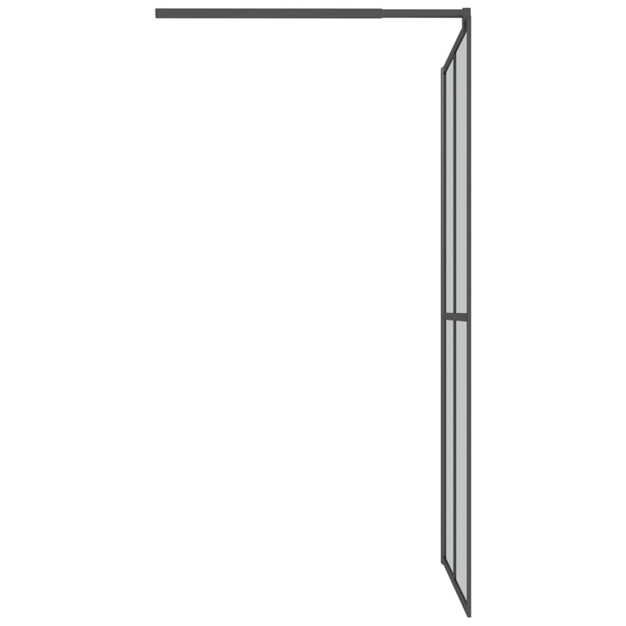 Inloopdouchescherm Donker Gehard Glas 100 x 195 cm Zwart