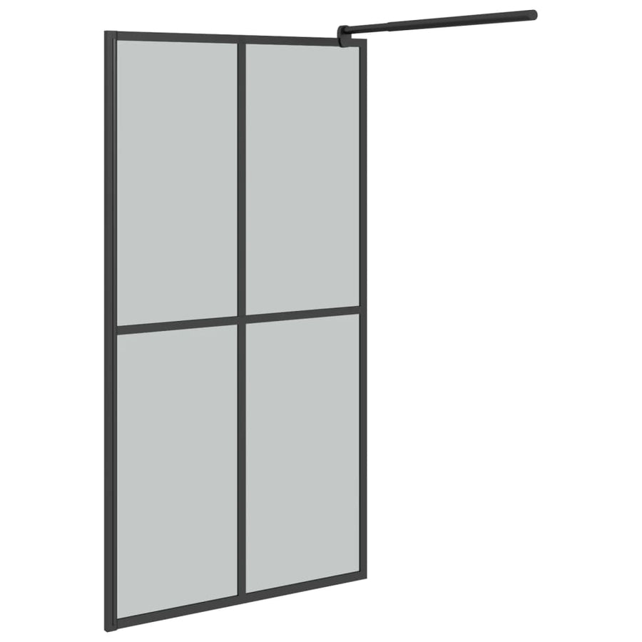 Inloopdouchescherm Donker Gehard Glas 100 x 195 cm Zwart