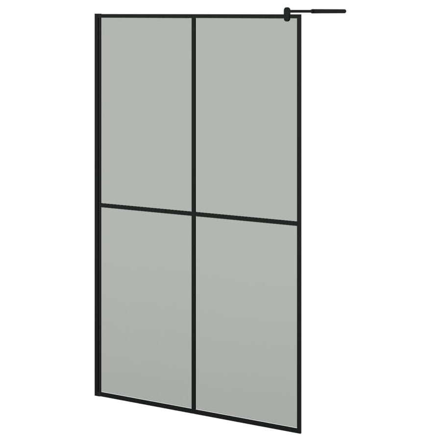 Inloopdouchescherm Donker Gehard Glas 118 x 190 cm Zwart