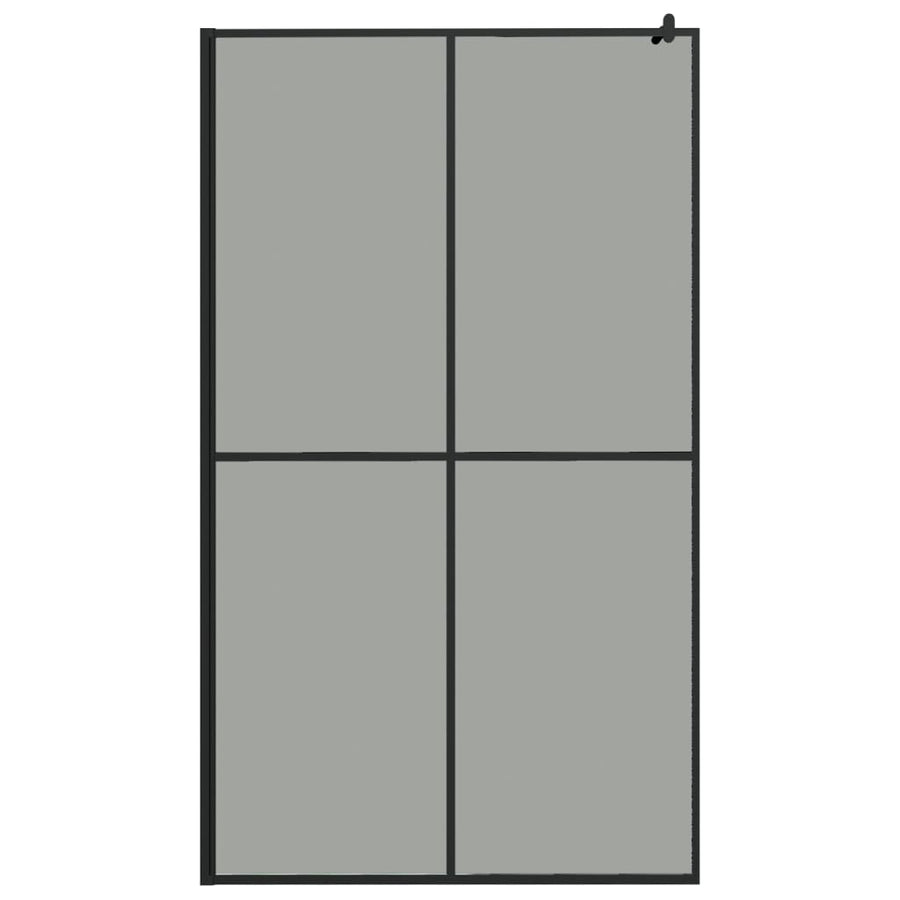 Inloopdouchescherm Donker Gehard Glas 118 x 190 cm Zwart