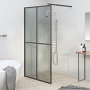 Inloopdouche scherm 118x190 cm donker glas zwart