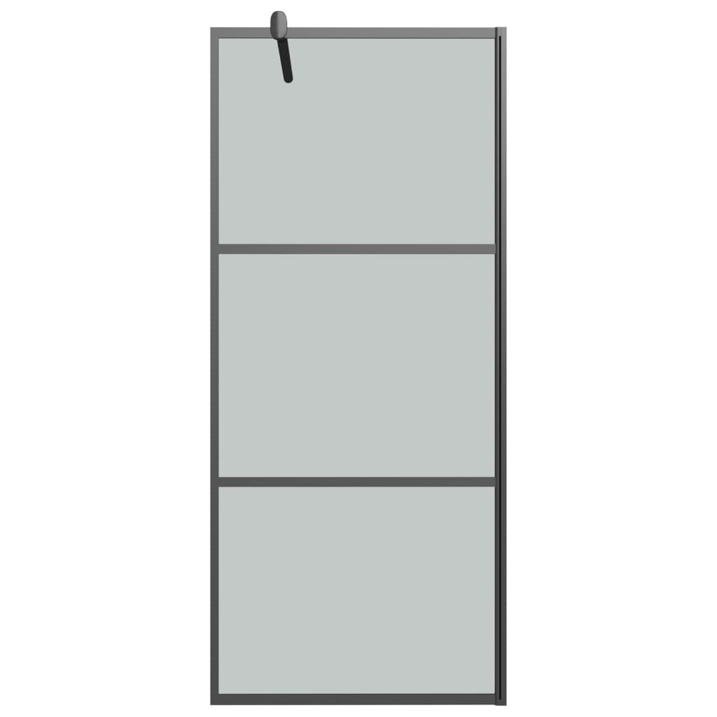 Inloopdouchewand 80X195 Cm Donker Esg-Glas Zwart 80 x 195 cm Donkerzwart