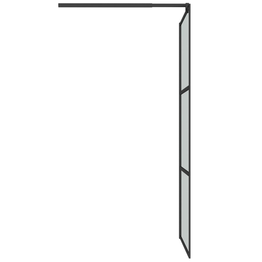 Inloopdouchewand 80X195 Cm Donker Esg-Glas Zwart 80 x 195 cm Donkerzwart