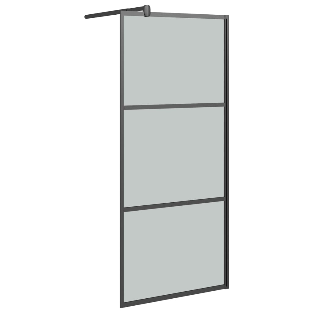 Inloopdouchewand 90X195 Cm Donker Esg-Glas Zwart 90 x 195 cm Donkerzwart