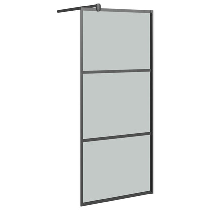 Inloopdouchewand 90X195 Cm Donker Esg-Glas Zwart 90 x 195 cm Donkerzwart