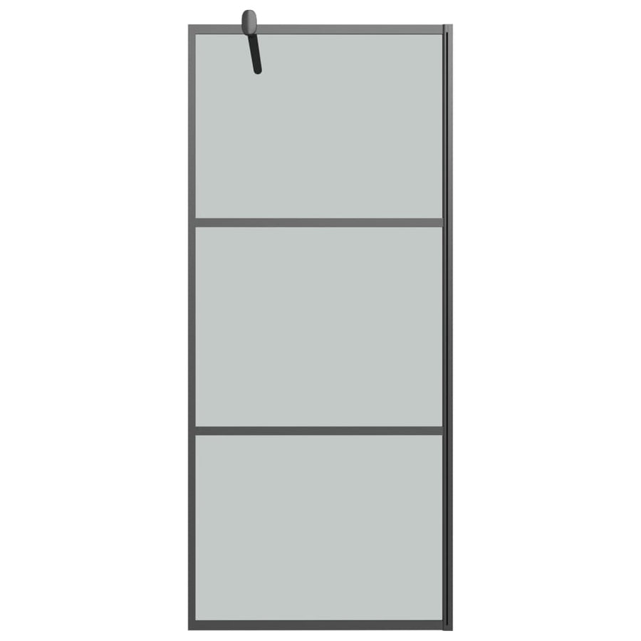 Inloopdouchewand 90X195 Cm Donker Esg-Glas Zwart 90 x 195 cm Donkerzwart