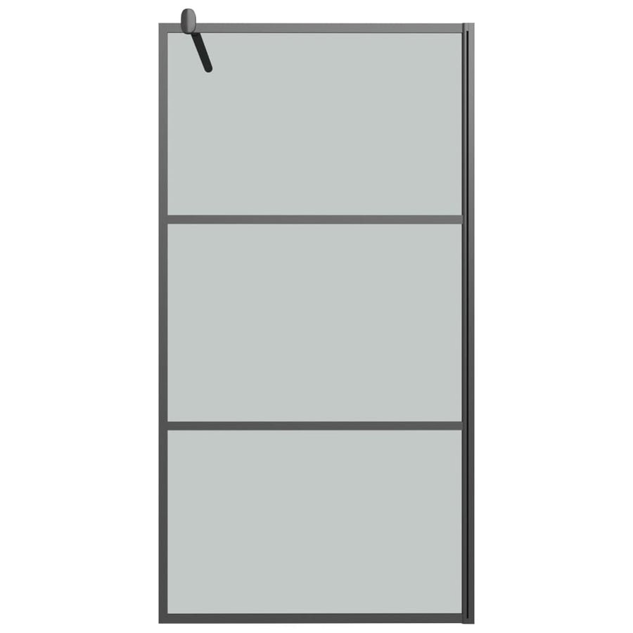 Inloopdouchewand Donker Esg-Glas 100 x 195 cm Zwart Donkerzwart