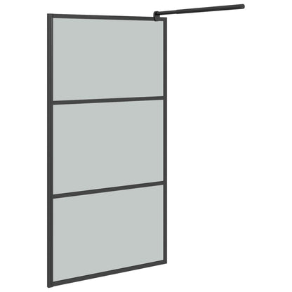Inloopdouchewand Donker Esg-Glas 100 x 195 cm Zwart Donkerzwart