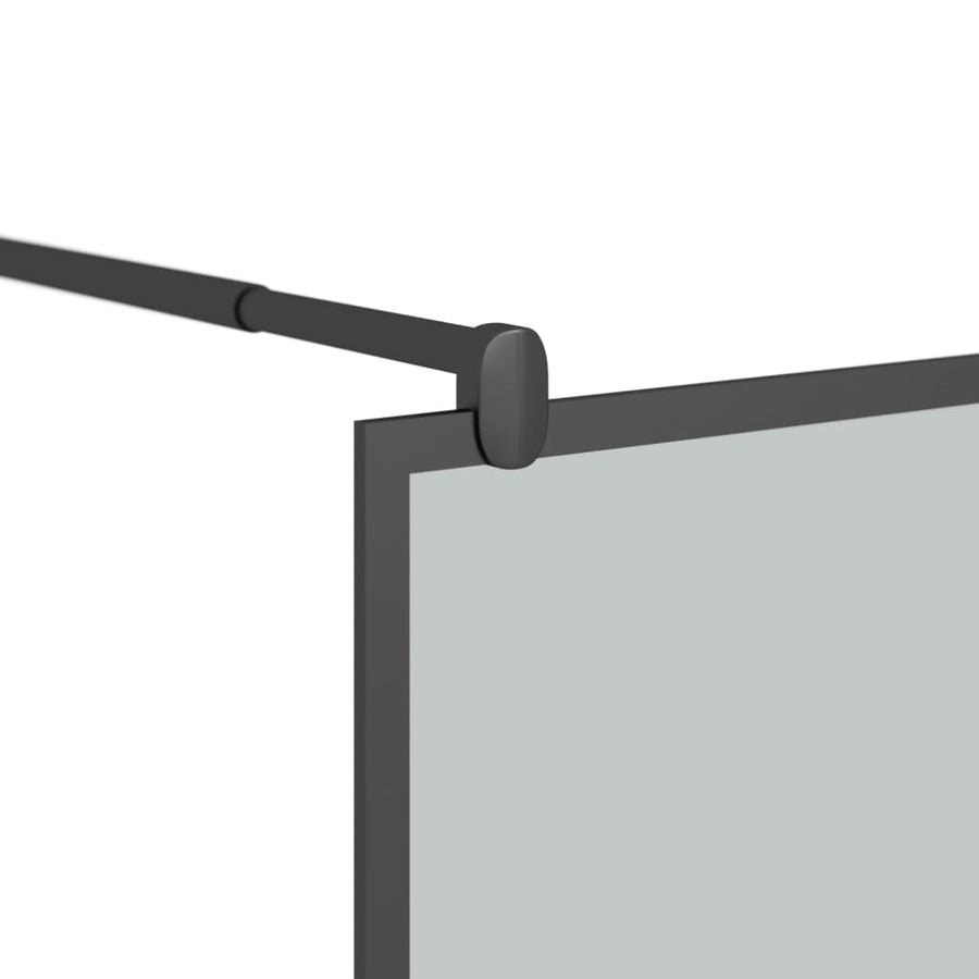Inloopdouchewand Donker Esg-Glas 100 x 195 cm Zwart Donkerzwart