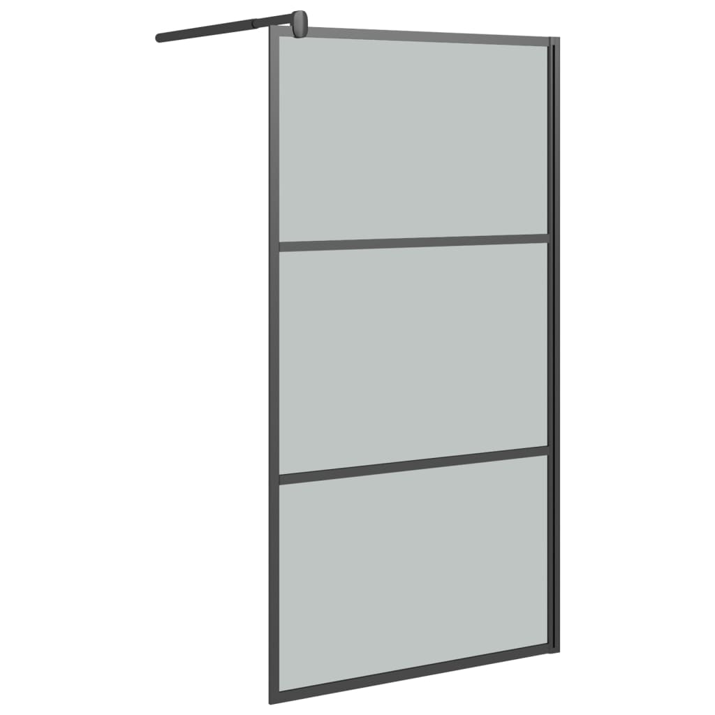 Inloopdouchewand 115X195 Cm Donker Esg-Glas Zwart 115 x 195 cm Donkerzwart