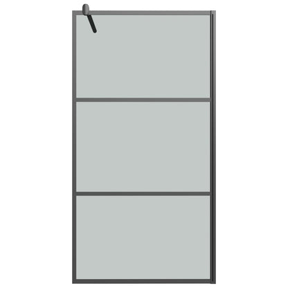 Inloopdouchewand 115X195 Cm Donker Esg-Glas Zwart 115 x 195 cm Donkerzwart