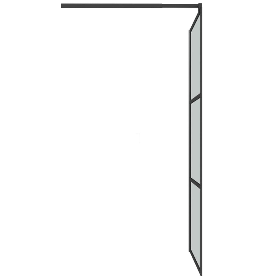 Inloopdouchewand 115X195 Cm Donker Esg-Glas Zwart 115 x 195 cm Donkerzwart