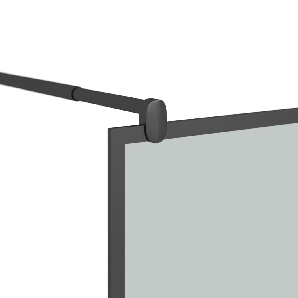 Inloopdouchewand 115X195 Cm Donker Esg-Glas Zwart 115 x 195 cm Donkerzwart