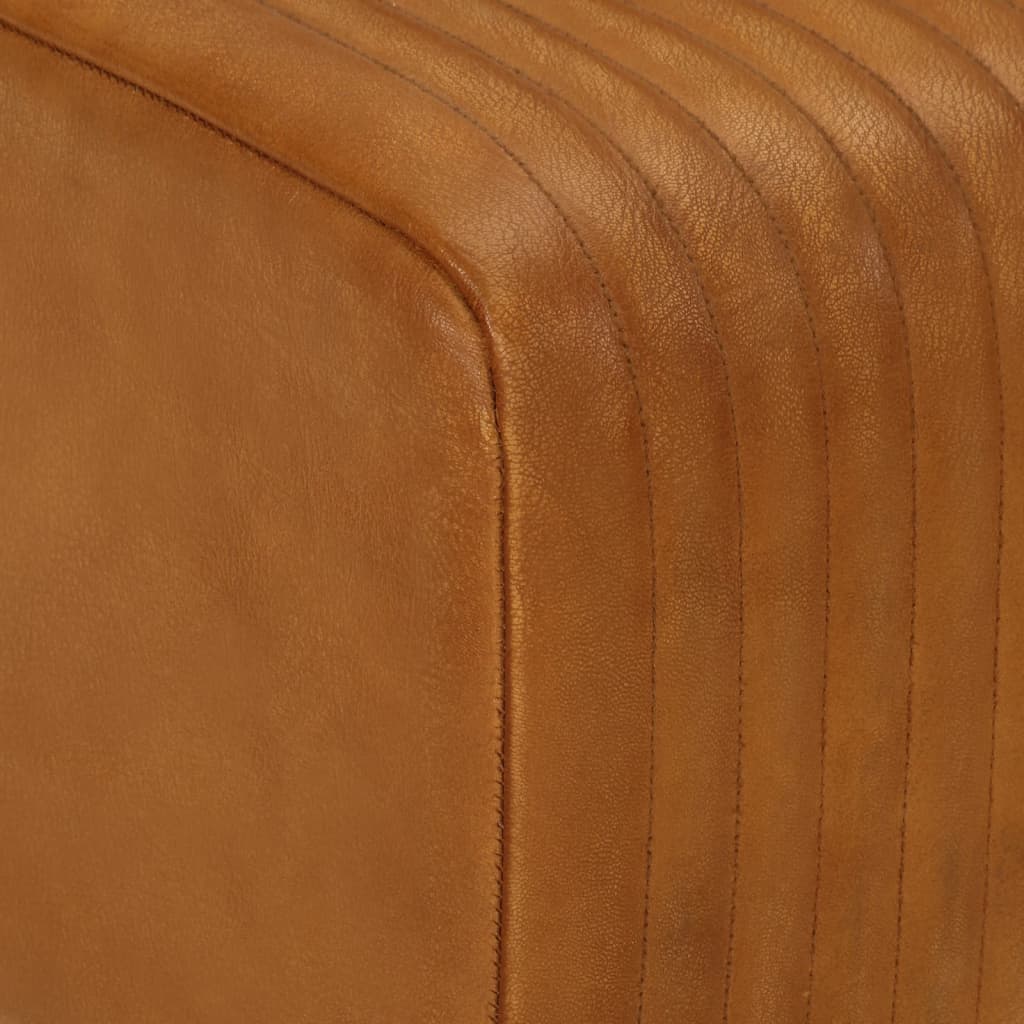 Bankje Turnbok 107 Cm Echt Geitenleer Massief Mangohout Bruin