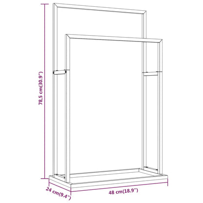 Handdoekenrek Vrijstaand 48X24X78,5 Cm Ijzer 48 x 24 x 78.5 cm Wit