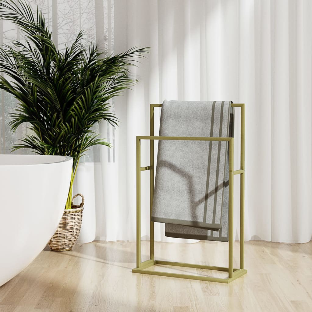 Handdoekenrek Vrijstaand 48X24X78,5 Cm Ijzer Kleurig 48 x 24 x 78.5 cm Goud