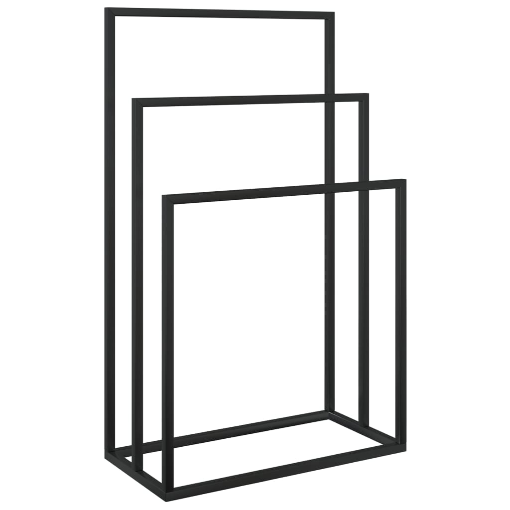 Handdoekenrek Vrijstaand Ijzer 48 x 24 x 79 cm Zwart