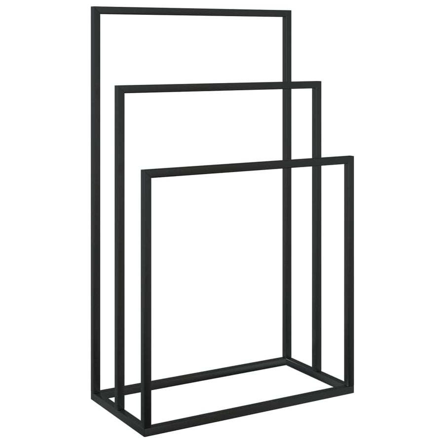 Handdoekenrek Vrijstaand Ijzer 48 x 24 x 79 cm Zwart
