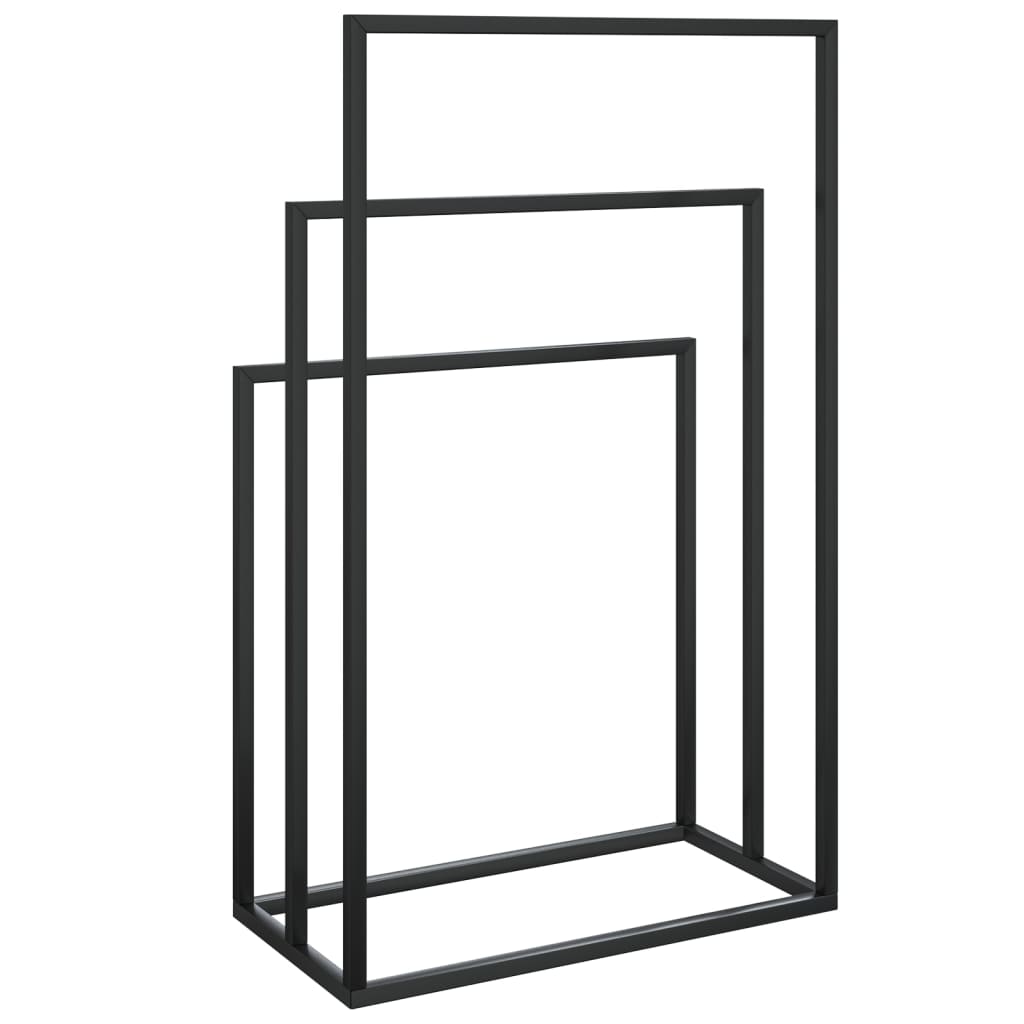 Handdoekenrek Vrijstaand Ijzer 48 x 24 x 79 cm Zwart