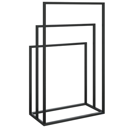 Handdoekenrek Vrijstaand Ijzer 48 x 24 x 79 cm Zwart